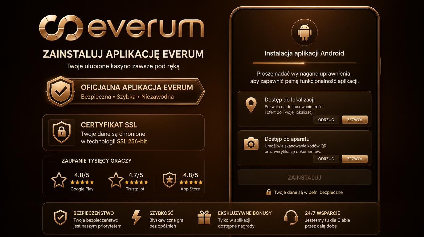 interfejs instalacji aplikacji Everum pokazujący uprawnienia